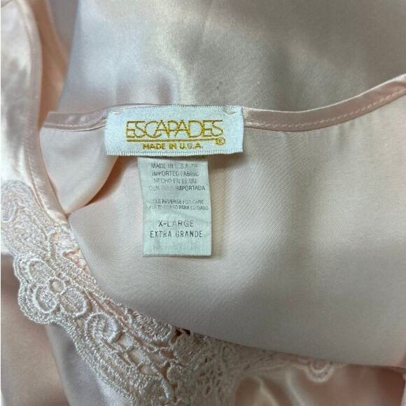 Escapades Vintage Women’s Sleeveless Lace Trim Cami Tank, Pink, size XL - Picture 5 of 9